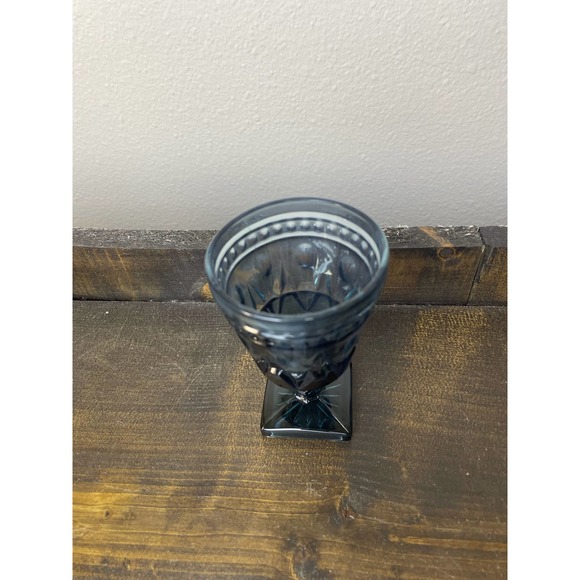 Indiana Glass Co Park Lane Blue with Square Bottom - Picture 2 of 7